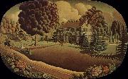 Grant Wood The Painting on the fireplace oil painting reproduction
